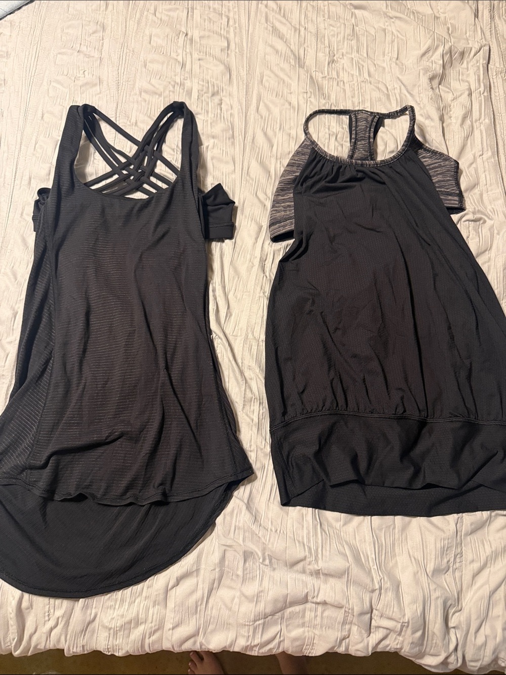*2* lululemon athletica Black Strappy Racerback Tank
